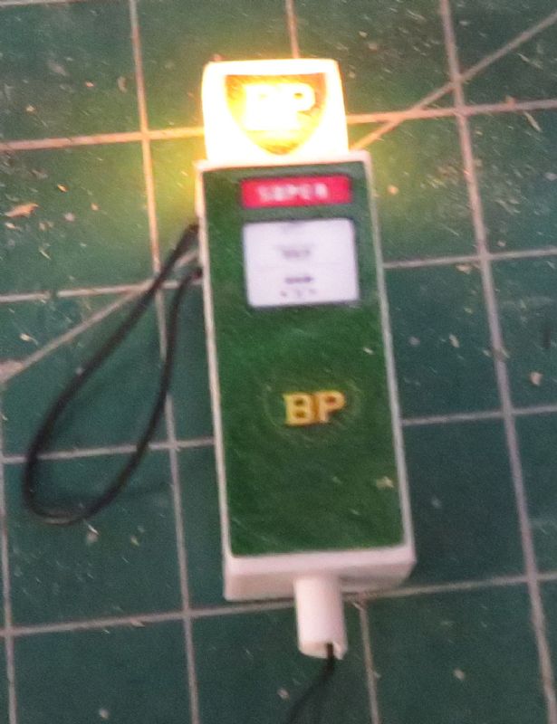 BP Illuminated Petrol Pump